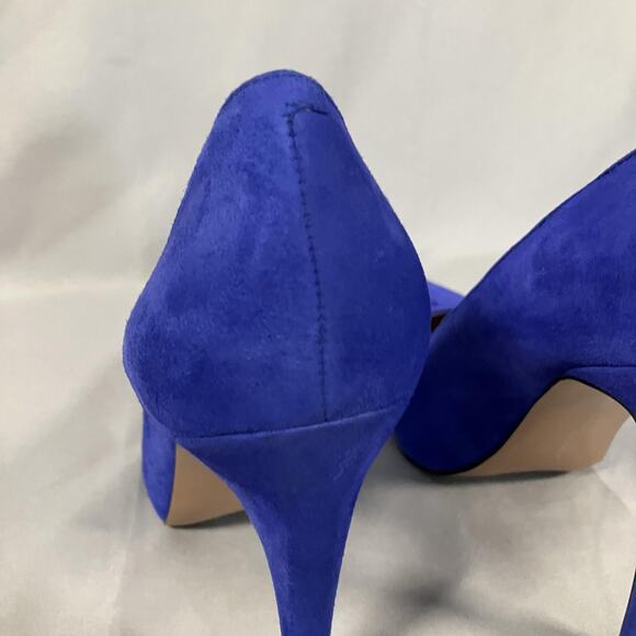 BCBGeneration Shoes Womens Size 7.5 Blue Suede Stiletto Pumps Platform BG-PARADE - Picture 6 of 16